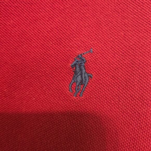 Polo Ralph Lauren Red Long Sleeve Men’s Polo Shirt XL Classic Fit Casual - Picture 4 of 9